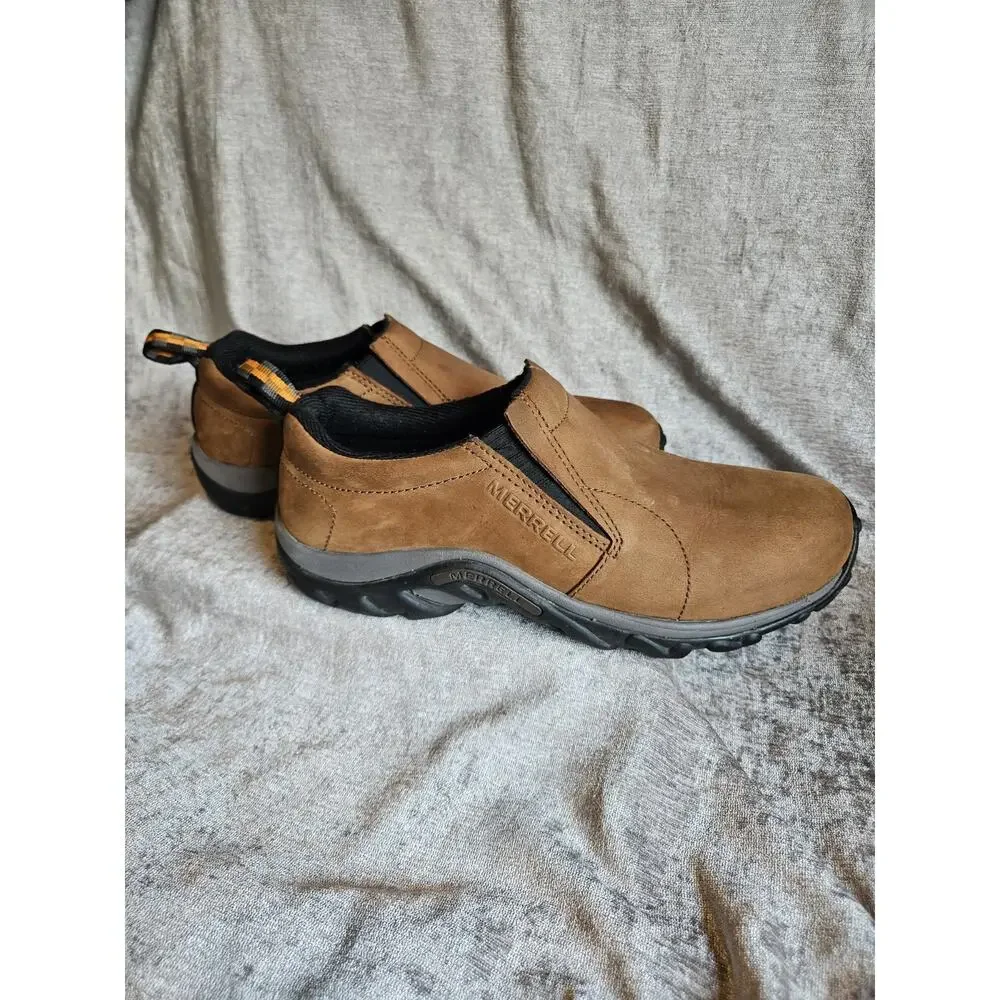 Merrell Mens Brown Leather Slip-On Casual Shoes Round Toe US 9 EU 43 J60831